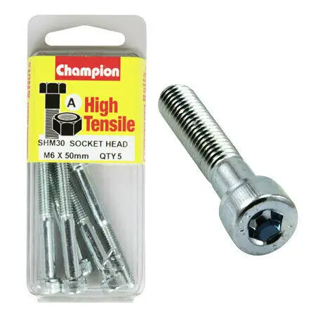Champion Blister Screw Socket Head Metric 6 X 50-Shm30 1