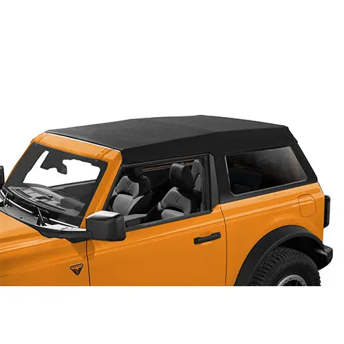 Bestop Trektop Slantback Soft Top Black Twill For '21-'24 Ford Bronco 2 Door 56872-17 1