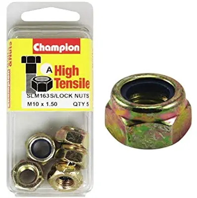 Champion Blister Nyloc-Self Locking Metric Nuts M10 X 1.50-Slm163 1