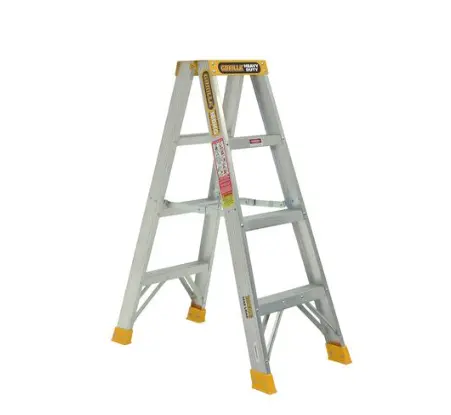 Gorilla Double Sided A-Frame Ladder 1.2M (4Ft)  Aluminium 180Kg Heavy Duty Industrial Sm004-Hd 1