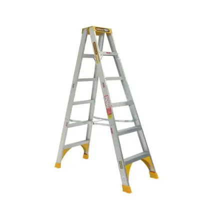 Gorilla Double Sided A-Frame Ladder 1.8M (6Ft)  Aluminium 180Kg Heavy Duty Industrial Sm006-Hd 1