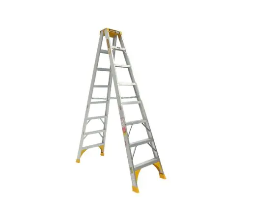 Gorilla Double Sided A-Frame Ladder 2.4M (8Ft)  Aluminium 180Kg Heavy Duty Industrial Sm008-Hd 1