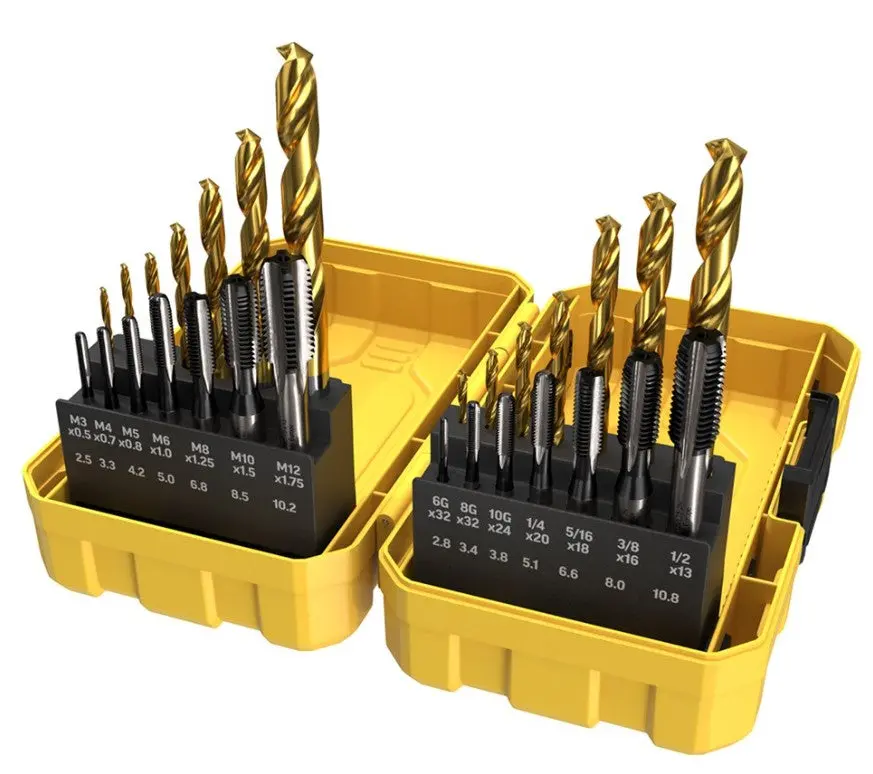 Alpha Gold Series Drill And Hand Tap Set 28 Pc Tuffbox Pro Smuht28tp-B 1
