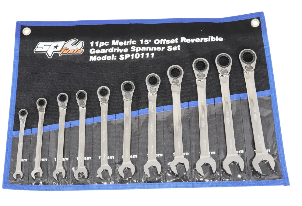Sp Tools Gear Drive Roe Spanner Set 15° Offset Metric 11Pc Sp10111 1