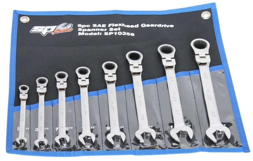 Sp Tools Gear Drive Roe Spanner Set - Flex Head - Sae - 8Pc Sp10358 1