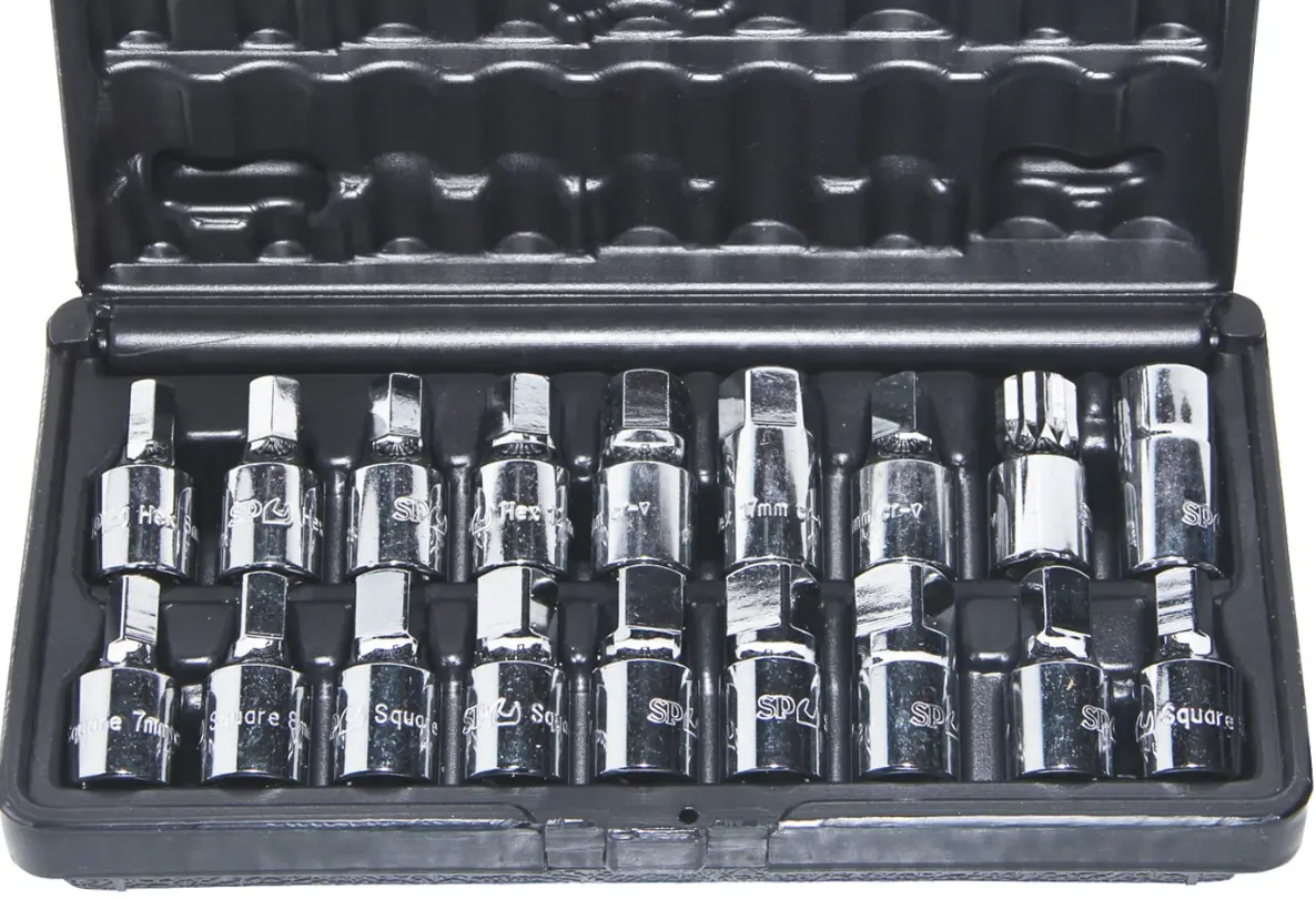 Sp Tools Oil Drain Plug Key Set - 3/8"Dr 18Pc Sp20215 1