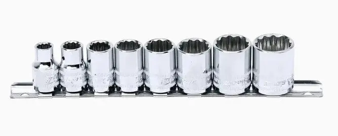 Sp Tools 3/8"Dr Socket Rail Set  Sae Only 12Pt 5/16 To 3/4"  8Pc  Sp20231 1