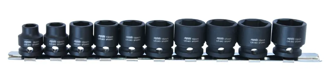 Sp Tools Socket Rail Set Impact  3/8"Dr Stubby  6Pt Metric  10Pc Sp20255 1