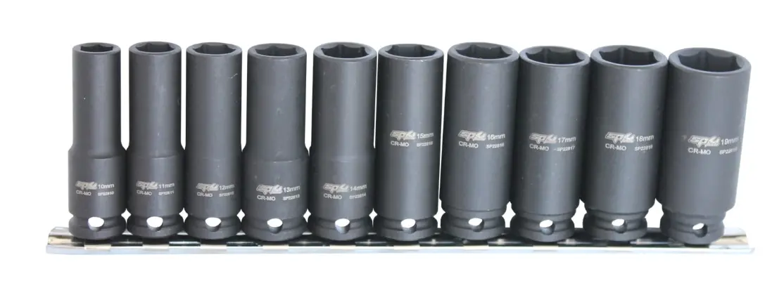 Sp Tools Socket Rail Set Impact  3/8"Dr Deep  6Pt Metric 10Pc Sp20260 1