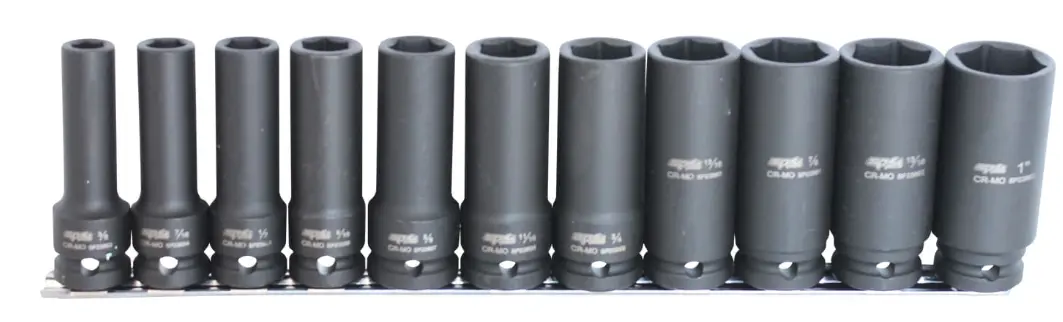 Sp Tools 1/2"Dr Deep Impact Socket Rail Set - 6Pt Sae - 11Pc  Sp20361 1