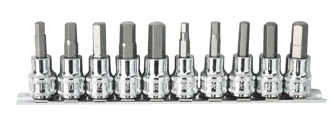 Sp Tools 1/4″ & 3/8″ Square Drive Inhex Socket Rail Set 10 Piece Sae  Sp20546 1