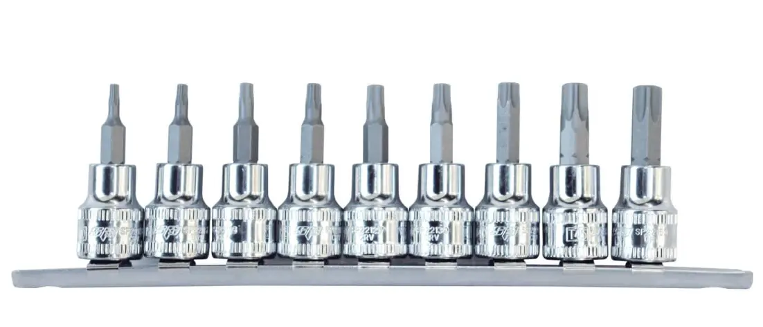 Sp Tools  3/8"Dr Socket Rail Set - 9Pc - Torx Sp20548 1