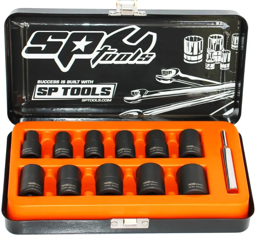 Sp Tools 3/8"Dr Impact Twist Socket Set - Metric - 12Pc Sp31260 1