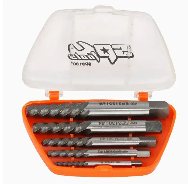 Sp Tools Screw Extractor Set Spiral Type 5Pc Sp31301 1
