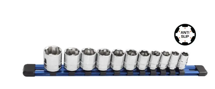 Sp Tools Xtreme Grip 11Pc 1/4" Metric Socket Rail Set 4-14Mm Sp33014 1