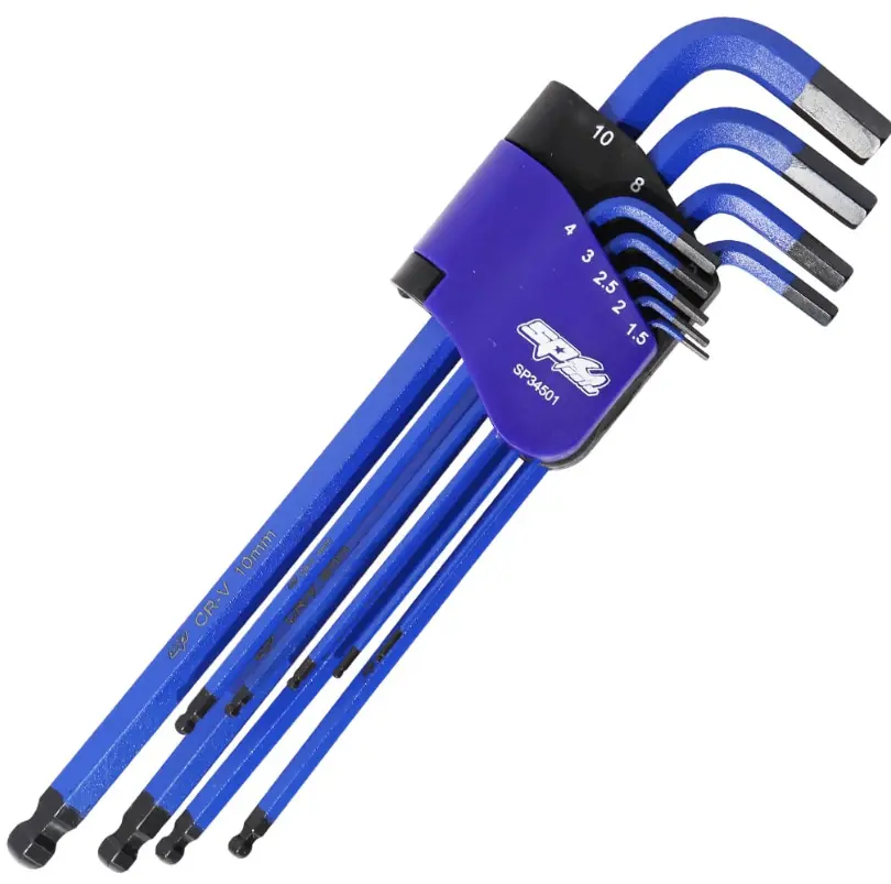 Sp Tools Ball Drive Hex Key Set  Metric Black  Colour Coded  9Pc Sp34501 1