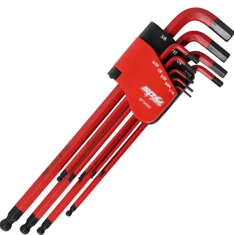 Sp Tools Ball Drive Hex Key Set -Sae Black -Colour Coded  9Pc Sp34502 1