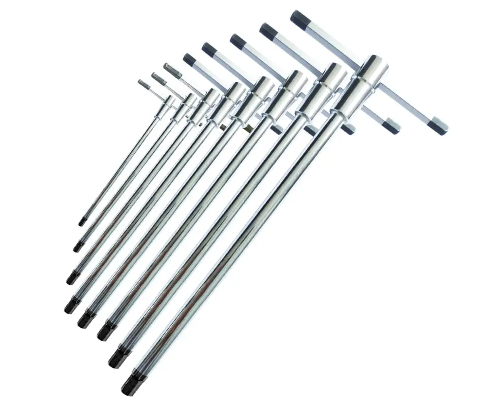 Sp Tools T-Handle Hex Key Set Sliding Metric  8Pc Sp34710 1