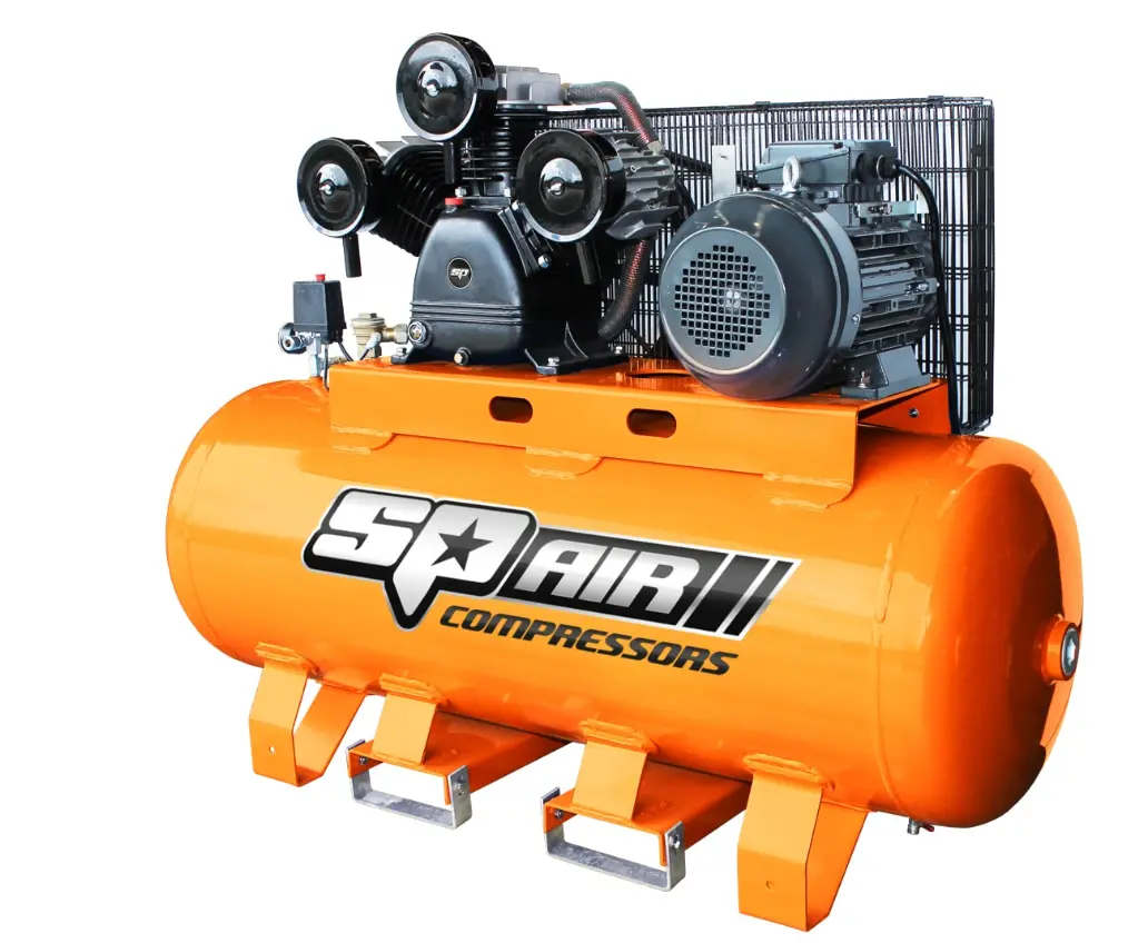 Sp Tools Air Compressor - Triple Cast Iron Stationary - 7.5Hp 3 Phase 270Lt  Sp35 1