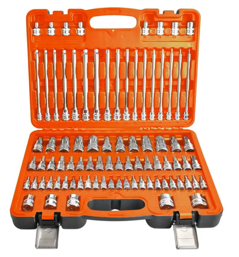 Sp Tools 1/4"Dr, 3/8"Dr & 1/2"Dr Socket Bit Set  Hex & Torx - Metric/Sae  84Pc Sp39625 1