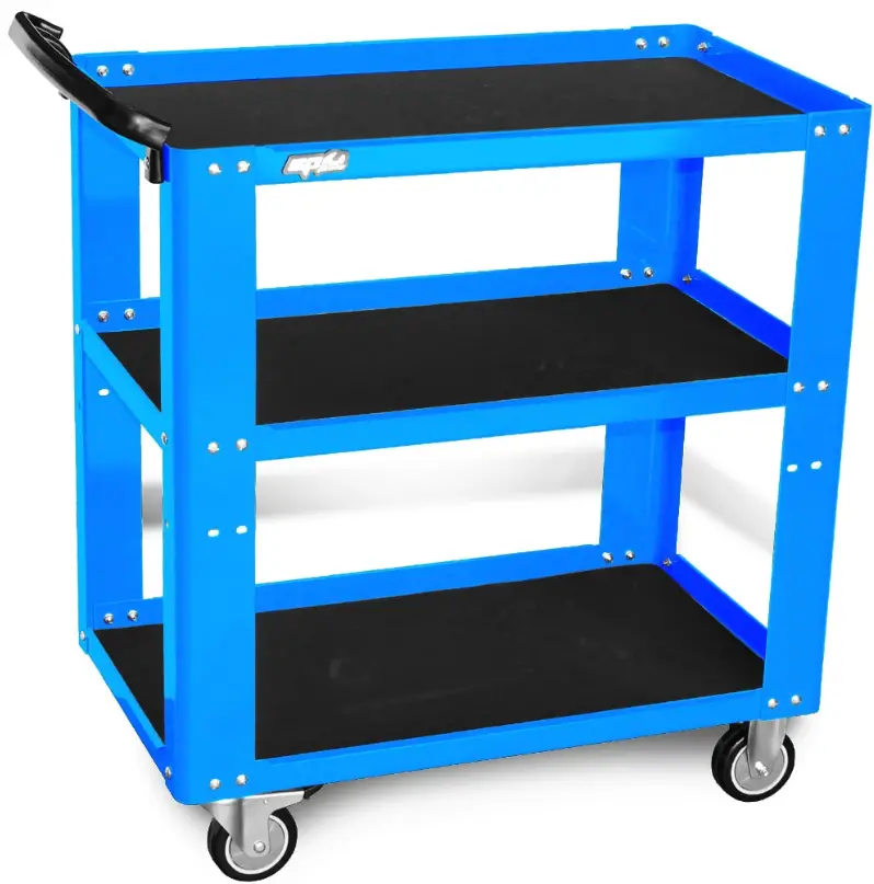 Sp Tools Professional Service Trolley  3 Shelf Blue Sp40019bl 1
