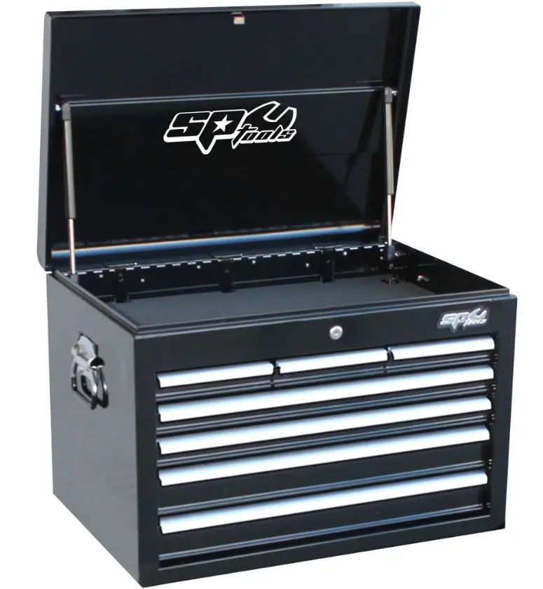 Sp Tools Tool Box - 7 Drawer  Deep  Black/Chrome Sp40102 1