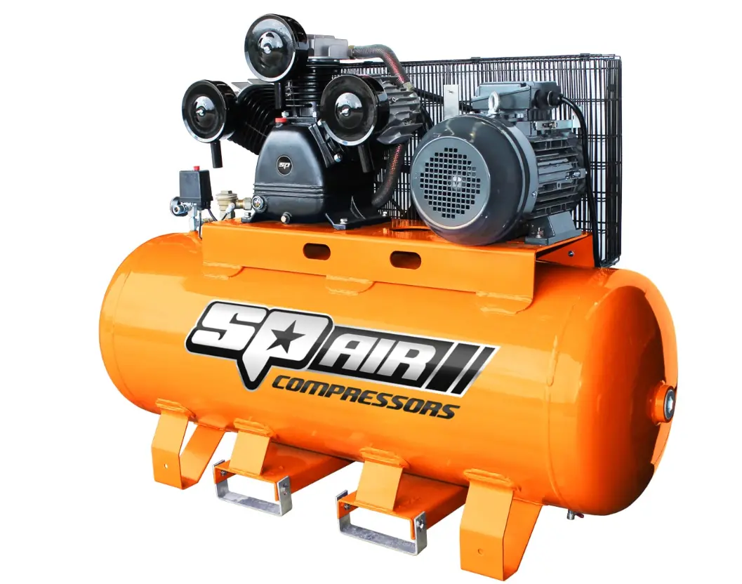Sp Tools Air Compressor - Triple Cast Iron Stationary  10Hp 3 Phase 270Lt  Sp50 1