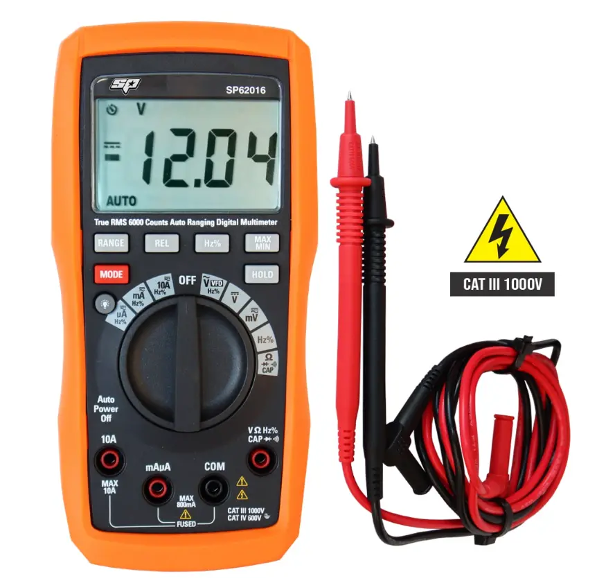 Sp Tools Digital Multimeter - Deluxe Automotive - 0.8 To 100V Sp62016 1