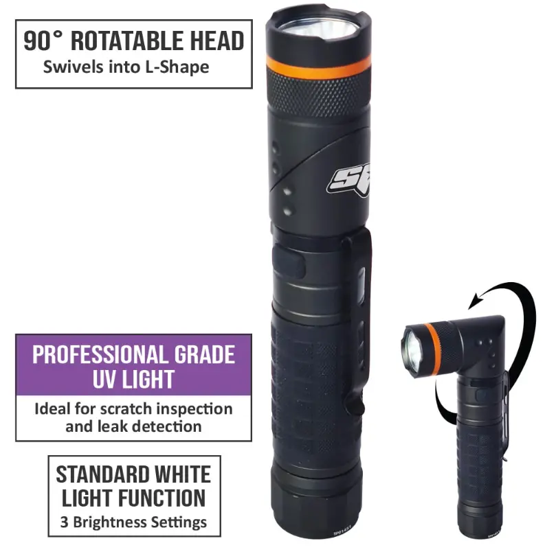 Sp Tools Torch/Work Light - Uv Inspection Led Multifunction - Mag Base - Rotatable Head Sp81451 1