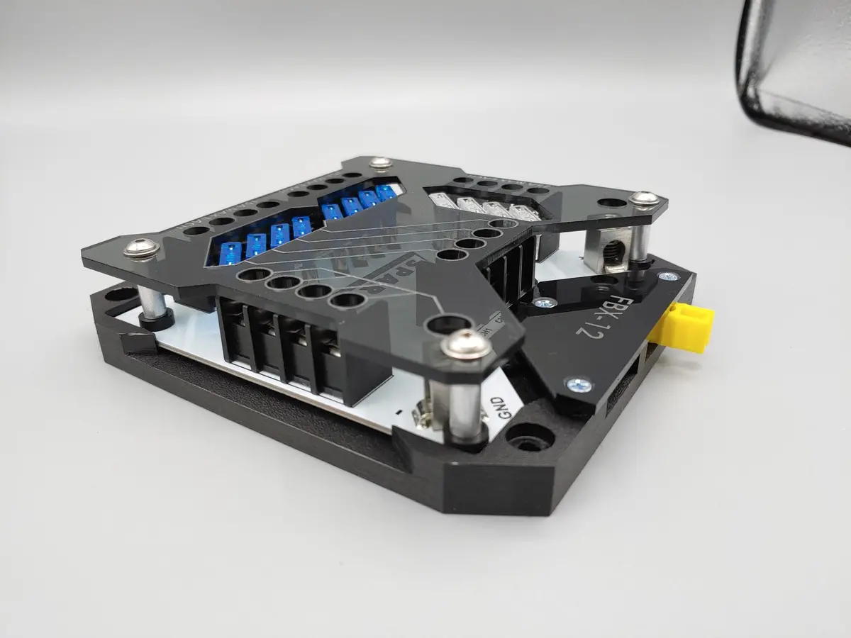 Sparked Innovations Fbx-12 12 Circuit Atc Blade Fuse Block With Negative Bus And Cover 2