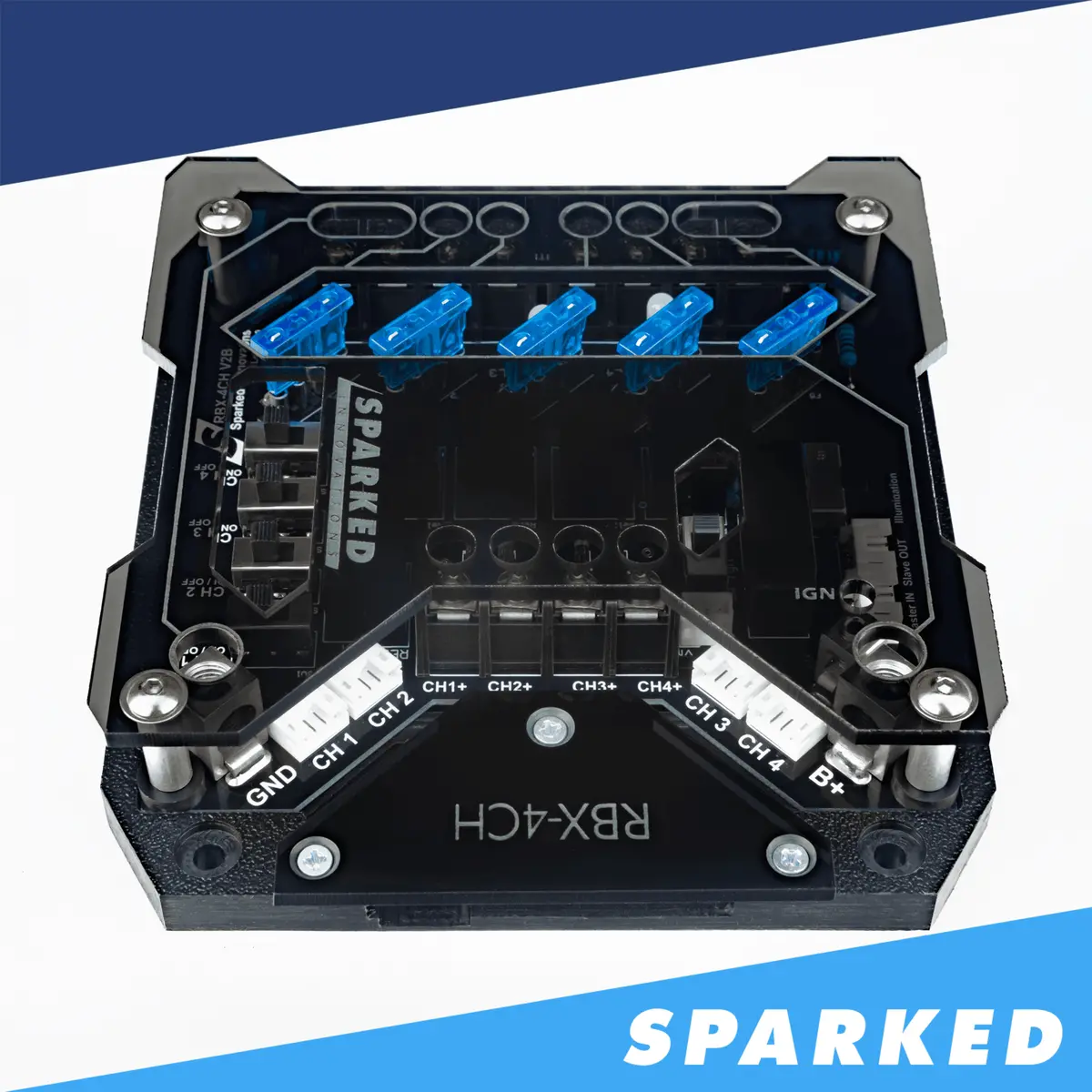 Sparked Innovations Rbx-4Ch Black Edition 12Vdc 4-Channel Relay Box 1