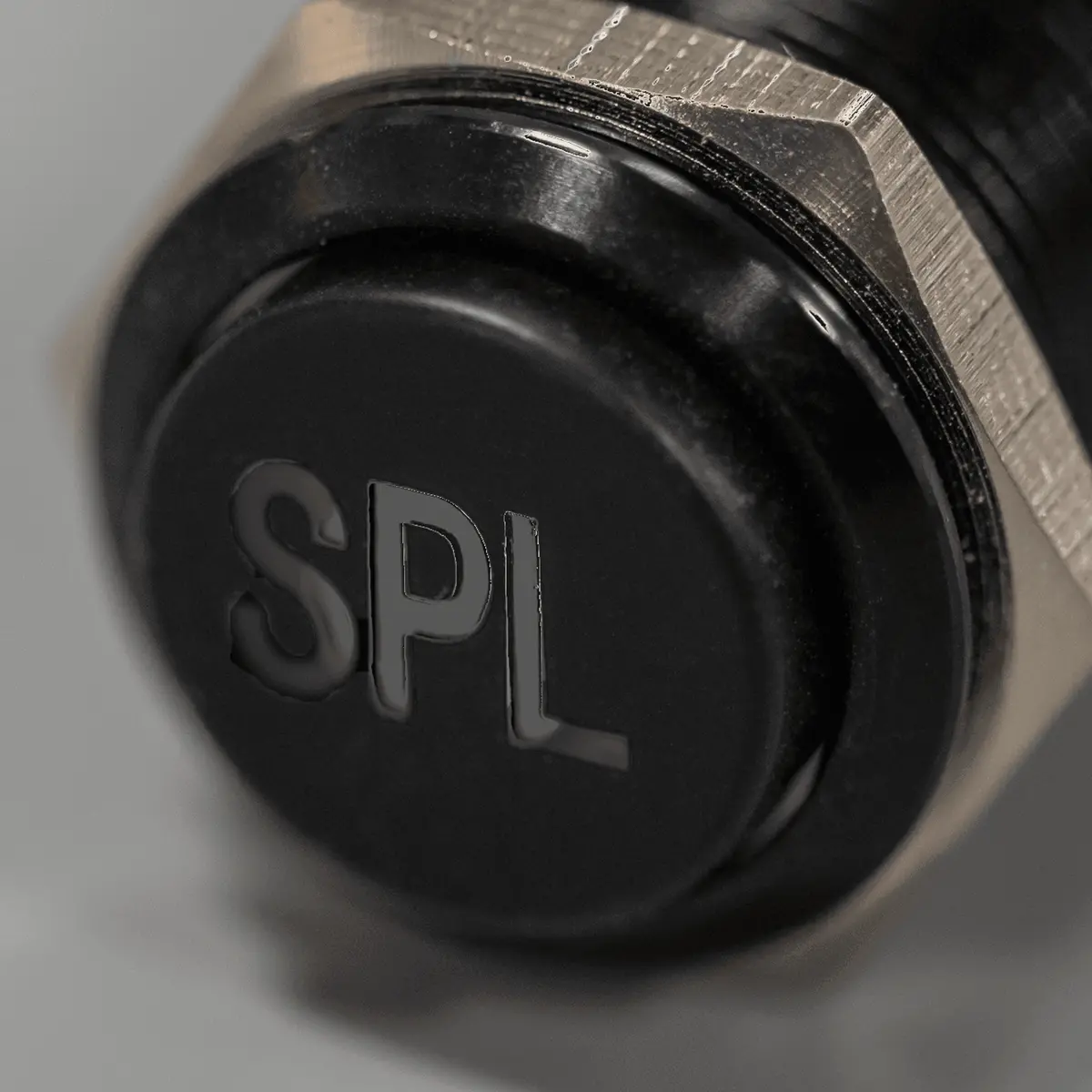 Sparked Innovations Spl Black Latching 12V Pushbutton Switch Spdt – Plain Font 1