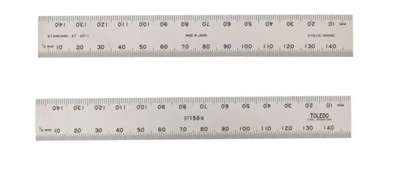 Toledo Stainless Steel Double Sided Rule Metric 150Mm St150m 1