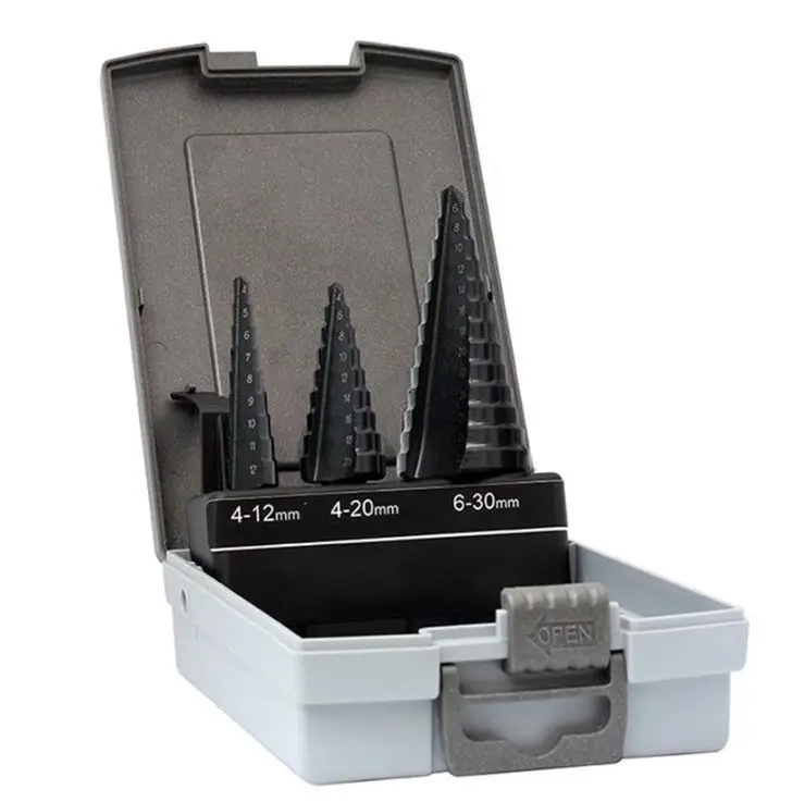 Alpha Thundermax Step Drill Set Straight Flute 4-12,4-20,-6-30Mm Metric Plastic Box Stpset3tm 1