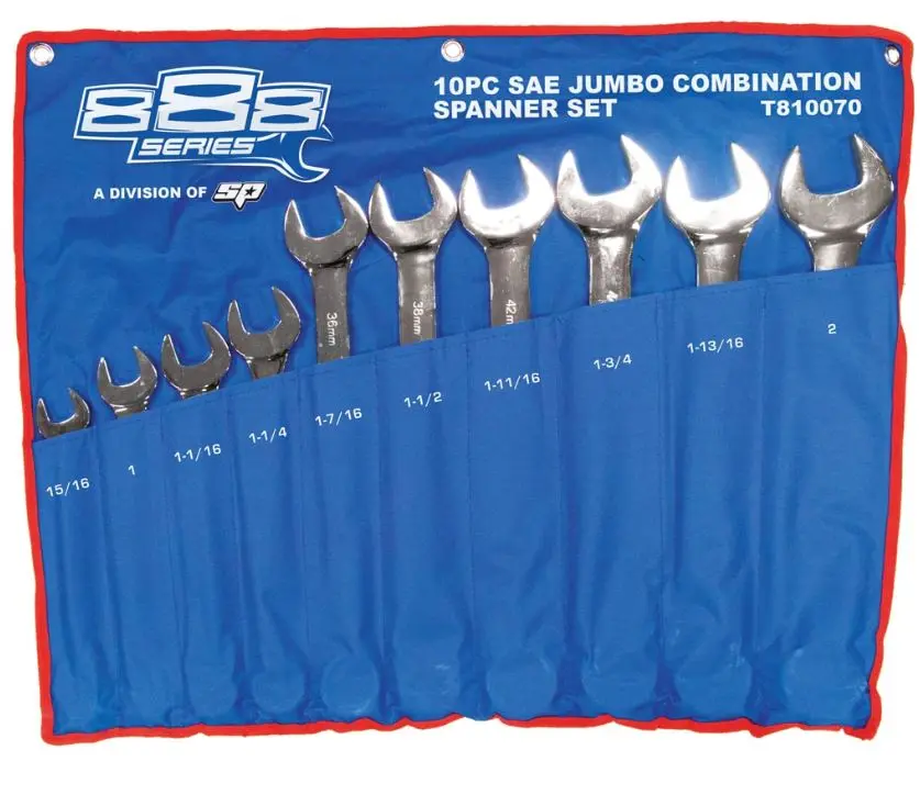 Sp Tools 888 Combination 10Pce Sae Roe Jumbo Spanner Set T810070 1