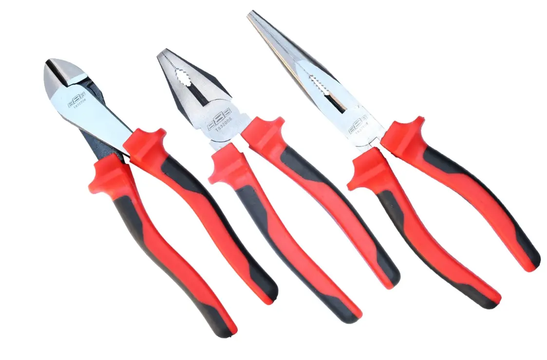 Sp Tools 888 3 Piece Pliers Set Long Nose , Combination , Diagonal Cutters T832903 1