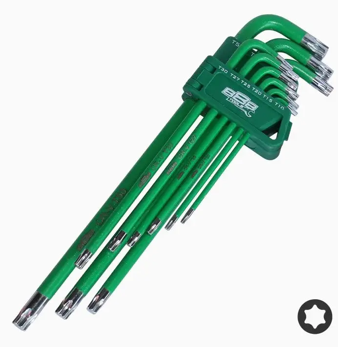 Sp Tools Key Set Torx Colour Coded Green 888 Long Series 9Pc T834517 1