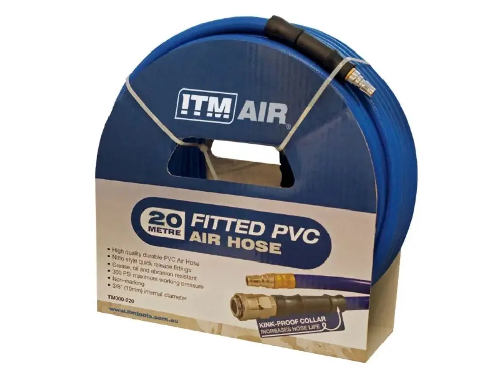 Itm Pvc Air Hose 10Mm X 20M  With Couplers Tm300-220 1