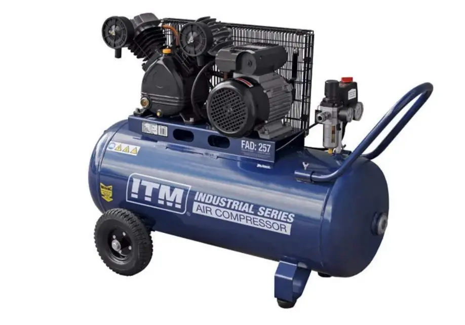 Itm Air Compressor, Belt Drive, 2.5Hp 90Ltr Fad 257L/Min Tm351-25090 1