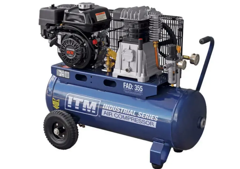 Itm Air Compressor, Belt Drive, Petrol 5.5Hp Honda 60Ltr Fad 355L/Min Tm352-55060 1