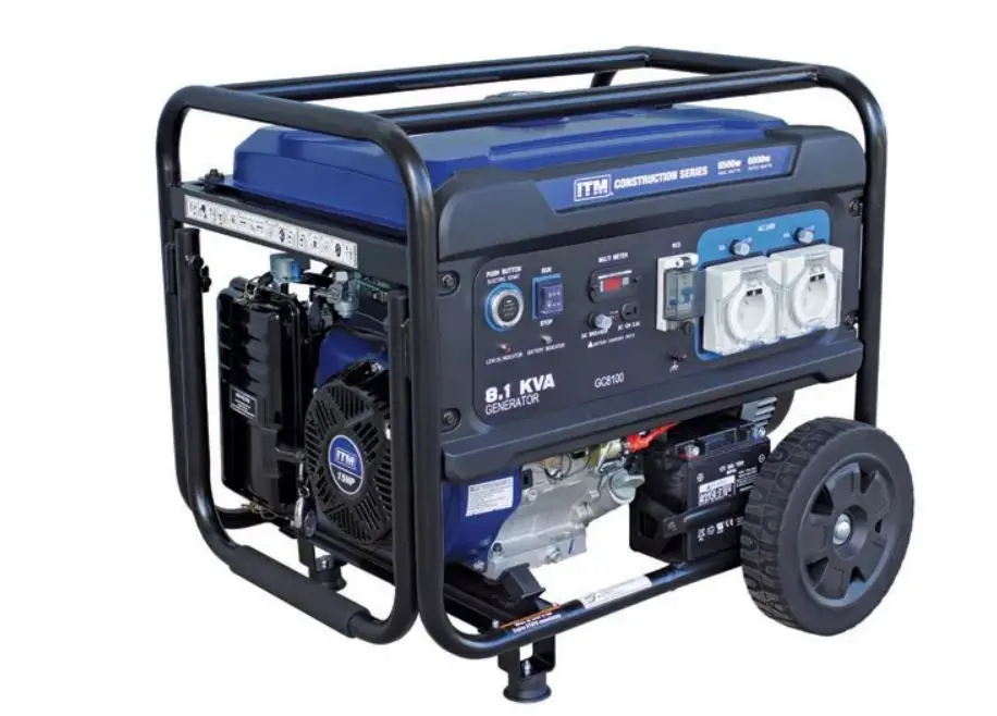 Itm 8.1 Kva Generator Petrol Construction, 6500 Watt Peak Electric Start W/Remote Tm520-6500 1