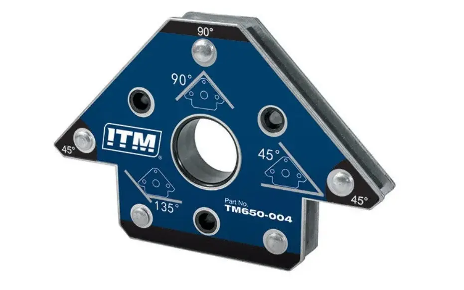 Itm Multi-Angle Welding Magnet, 35Kgs Force, 100Mm, 45°,90° & 135°, Compact & Powerful Ndfeb Magnet Tm650-004 1