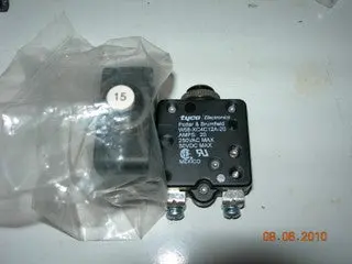 Breaker, Circuit - Push/Reset - 15 Amp 1