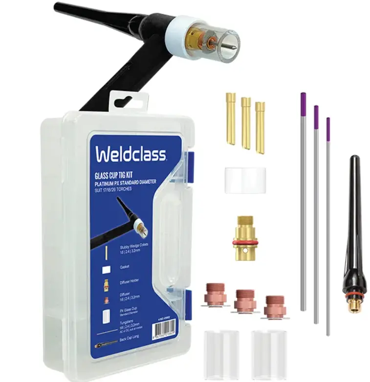 Weldclass Tig Parts Kit Px (Glass Cup) Series 17/18/26 Std Wc-01662 1