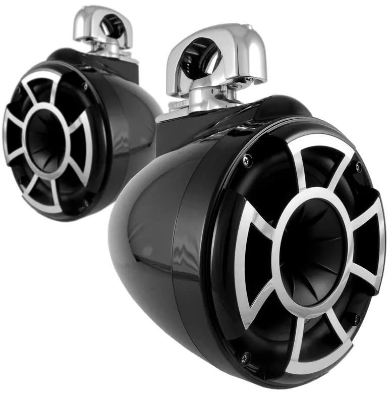 Wetsounds Rev 10 B-Sc V2 10" 600W Black Tower Speaker W/Tc3 Swivel Clamps 1