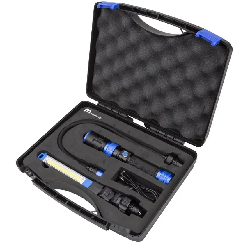 Macnaught Rechargeable Led Multi-Function Work Light Set Wl-Set350 1