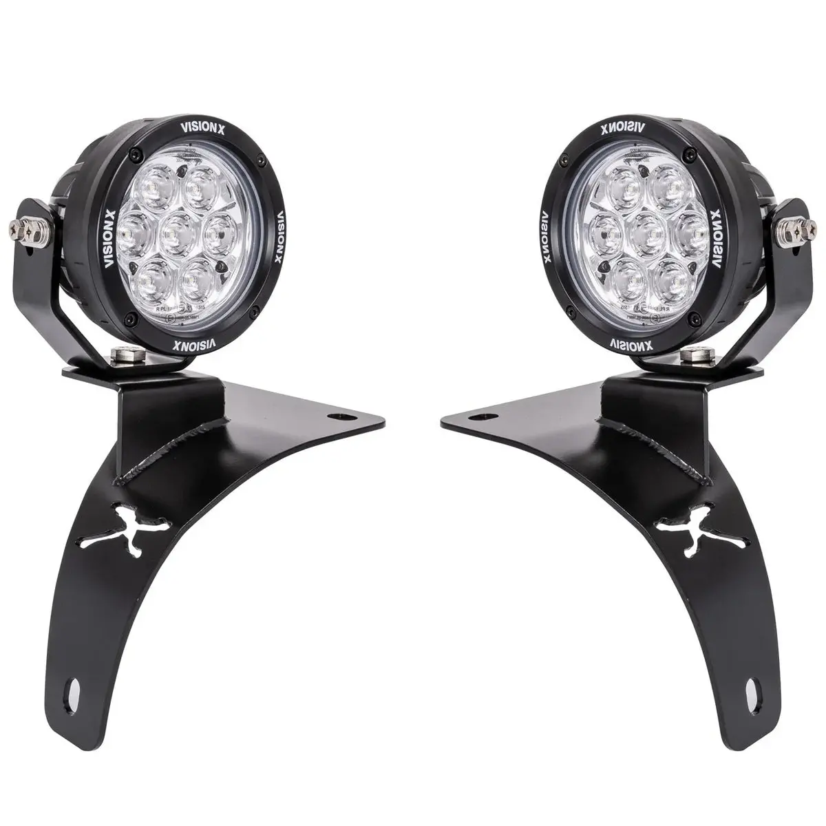 Vision X Cowl Light Kit 4.7" Cg2 Lights For 18-24 Jeep Wrangler Jl Gladiator Jt 1