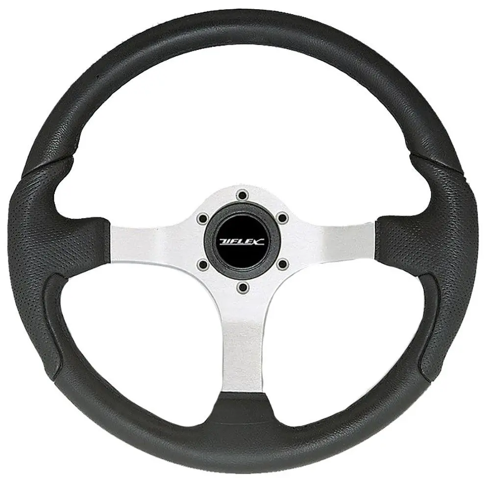 Uflex Nisida Steering Wheel 13.8" - Black Polyurethane Grip W/Black Aluminum Spokes [Nisida-B/B] 1
