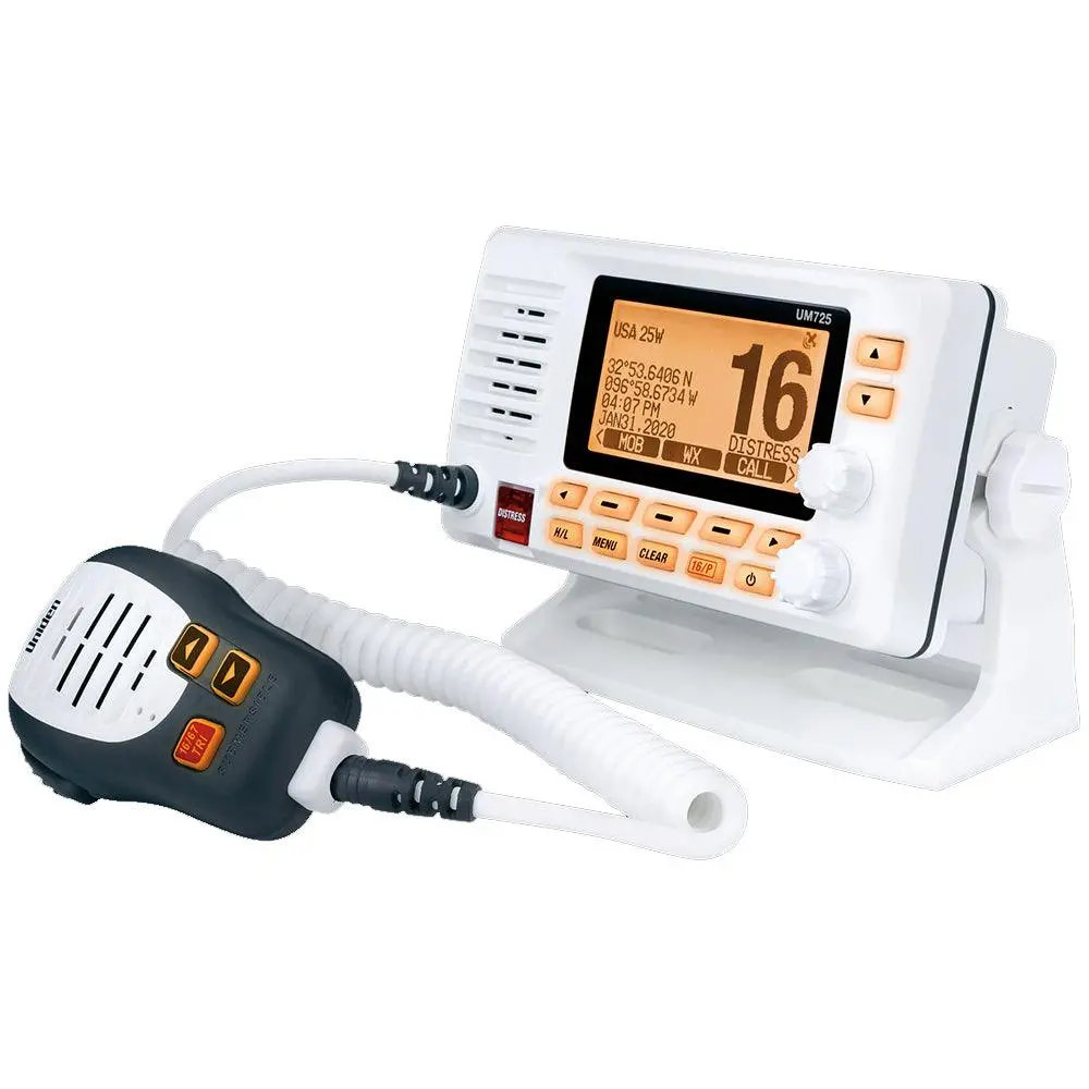 Uniden Um725 Fixed Mount Marine Vhf Radio W/Gps - White [Um725g] 1