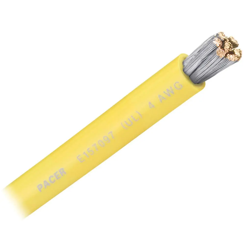 Pacer Yellow 4 Awg Battery Cable - Sold By The Foot [Wul4yl-Ft] 1